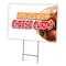 Signmission Beer Battered Cheese Cu Yard & Stake outdoor plastic coroplast window, 1824 Beer Battered Cheese Cu C-1824 Beer Battered Cheese Cu - alternate 1